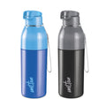 Milton Steel Convey 600 Insulated Inner Stainless Steel Water Bottle,Set Of 2, 520 Ml Each, Blue, Black | Leak Proof | Bpa Free 