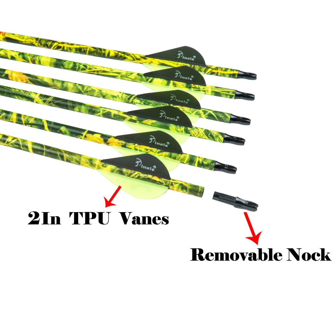 Pinals Archery 28 300 340 350 400 Spine Carbon Hunting Arrows For Compound Recurve Bow Practice Target 28 Inch Camo Arrow Shaft