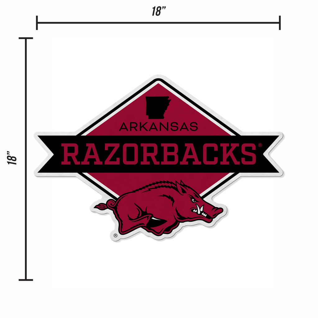 Rico Industries Ncaa Arkansas Razorbacks Diamond Shape Cut Pennant - Home And Living Room D  Cor - Soft Felt Ez To Hang