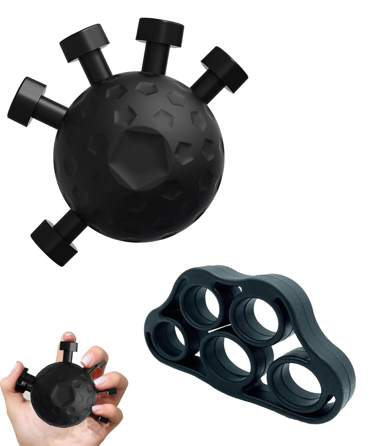 2 Pcs Hand Exercise Equipment Set, Grip Strengthener & Finger Grip Strengthener Combo For Forearms Workout, Portable Hand Grip S