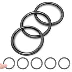 10Pack 1-1/2 Large Round Carabiner Clips, Metal Spring O Rings for Organizer Key Rings, Paracord Keychain Lanyard, Pet Chains, P