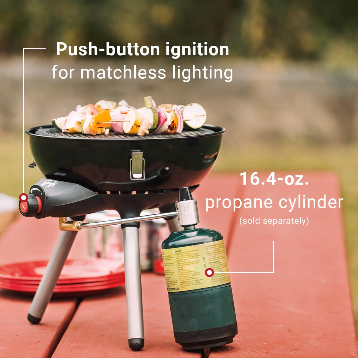 Coleman 4-In-1 Portable Propane Gas Camping Stove, Black