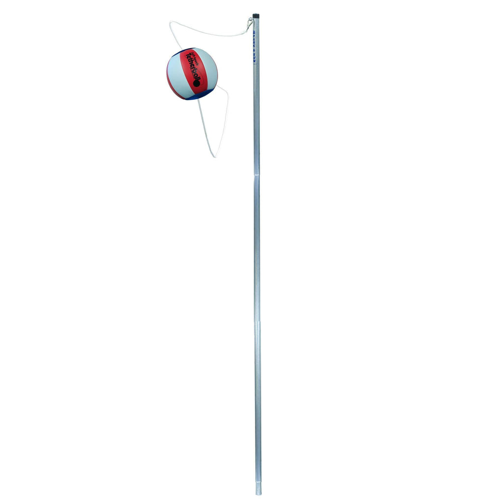 Park & Sun Sports Portable Outdoor Red White And Blue Tetherball Set With Accessories (3-Piece Pole), Multi
