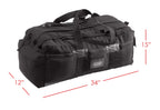 Texsport Tactical Travel Bag With Padded Shoulder Straps To Carry On Your Back , Black, 34'' X 15'' X 12''