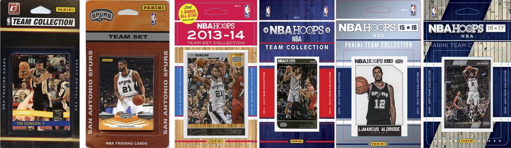 Nba San Antonio Spurs 6 Different Licensed Trading Card Team Sets