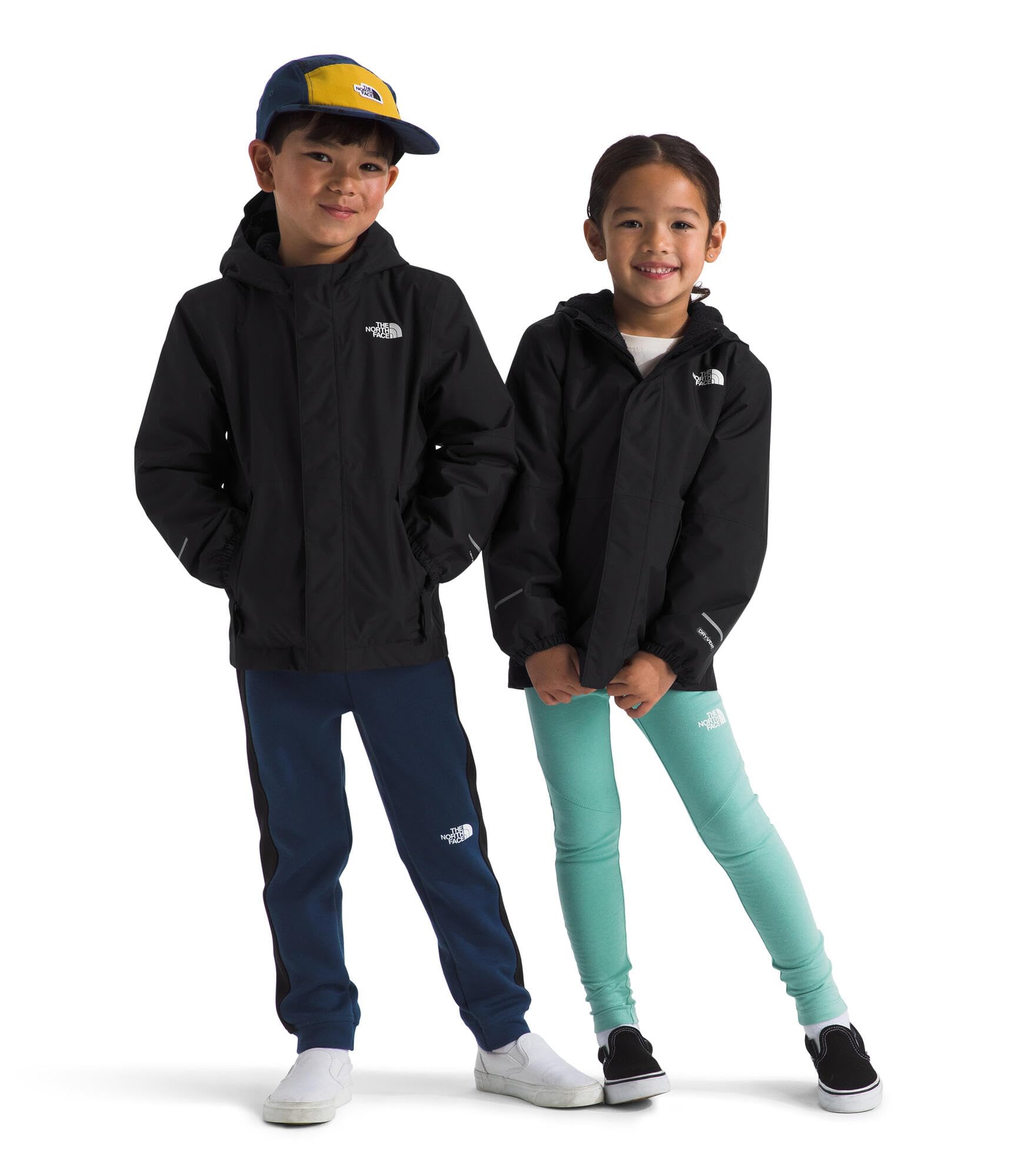 THE NORTH FACE Kids Warm Antora Rain Jacket, TNF Black/TNF Black, 5