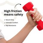 Portzon Rubber Encased Hex Dumbbell Hand Weights, Anti-Slip, Anti-Roll , 6-Pound (Set Of Two)