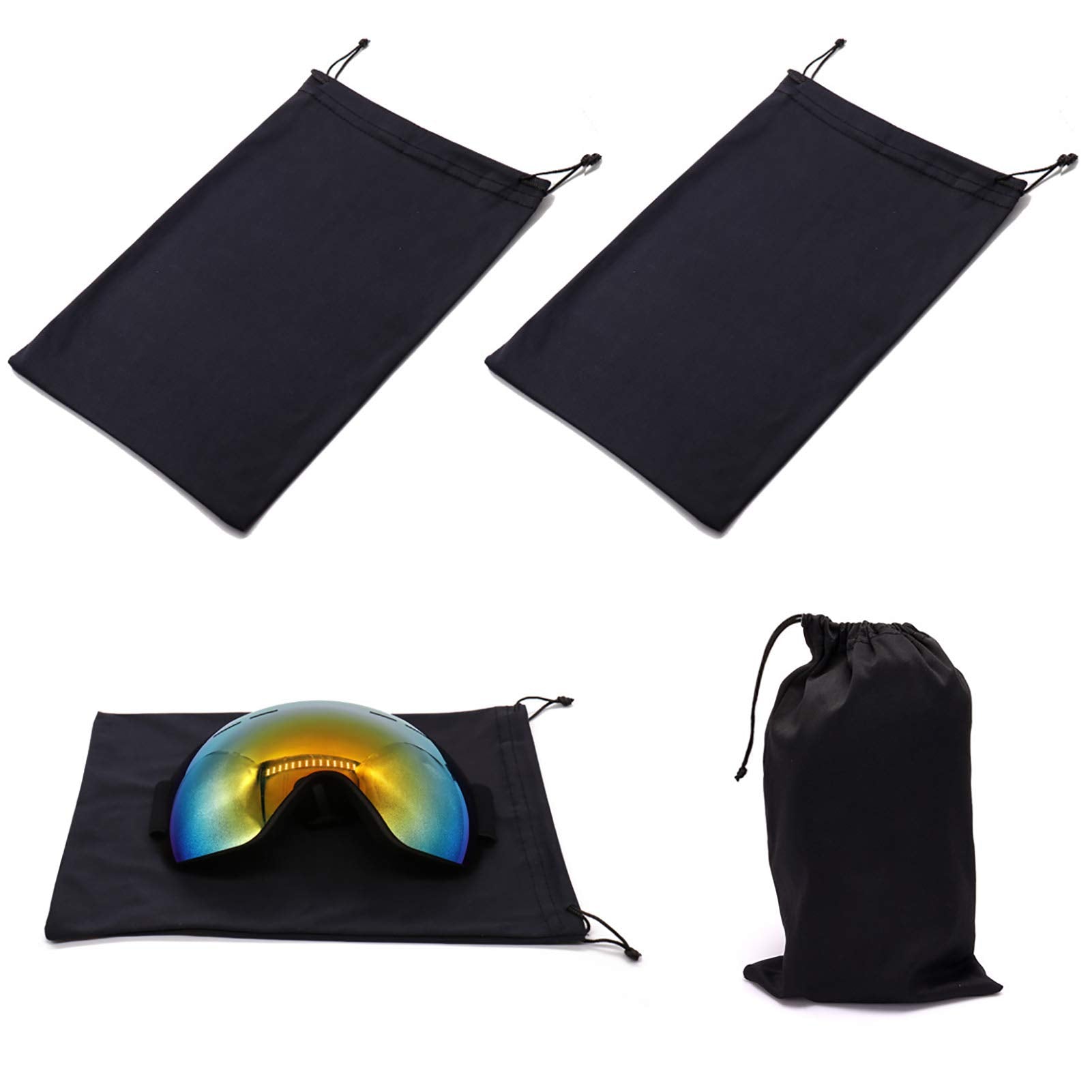 Seapon Ski Goggle Bag, Protection Bags For Snow Goggles Ski Mask, Carrying Pouch For Goggle Replacement Lens Camera Lenses, Soft