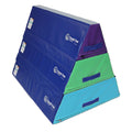 Tumbl Trak Pyramid Beam Blocks - Trapezoid Gymnastic Skill Mat - 4 Long x 3 Wide - Multi-Use Gymnastics Training Equipment for E