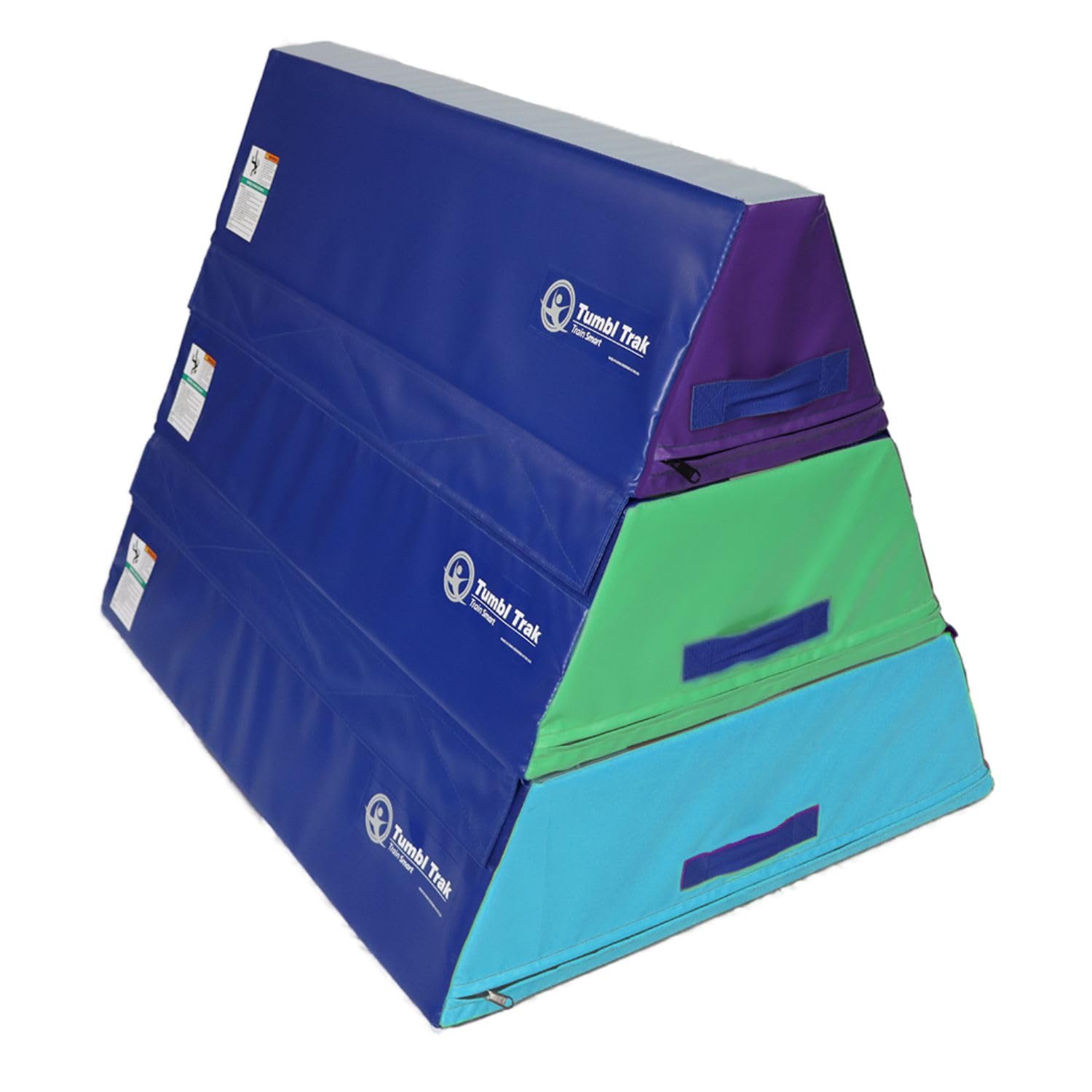 Tumbl Trak Pyramid Beam Blocks - Trapezoid Gymnastic Skill Mat - 4 Long x 3 Wide - Multi-Use Gymnastics Training Equipment for E