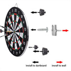 Zrm&E Dartboard Mounting Bracket Kit Wall Hanging Portable Dart Board Set With Pads And Screws Dart Holder