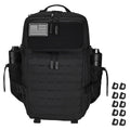 R.SASR 45L Tactical Backpack for Men Women, Military Assault Pack with MOLLE, Large 3 Day Bug Out Bag for Hiking Camping (Black-