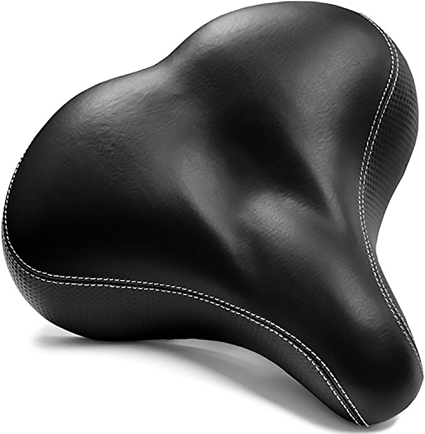 Bikeroo Extra Wide Replacement Saddle Or Outdoor Bike Seat (Indoor, Black)