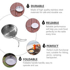 Vanzack Outdoor Pan Camping Cooking Pot Backpacking Cookware Outdoor Cookware Outdoor Cooking Pan Camp Cookware Pan Bbq Frying P