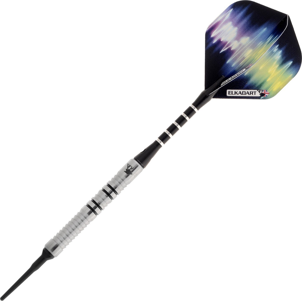 Elkadart Ultra Sonic 80% Tungsten Soft Tip Darts With Storage/Travel Case, 18 Grams, Black