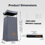 Sanhima Awning Shower Tent With Roof - Car Side Shower Room W/Led Light, Camping Waterproof Portable Privacy Shelter Bathroom Ov