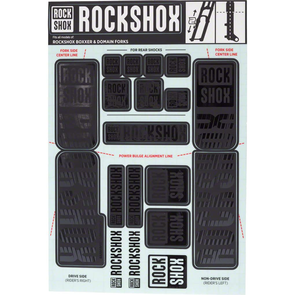 Rockshox Fork Decal Kit - 35Mm Dual Crown, Stealth Black