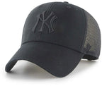 '47 New York Yankees Flagship Wash Mvp Adjustable Snapback Black Hat, One Size