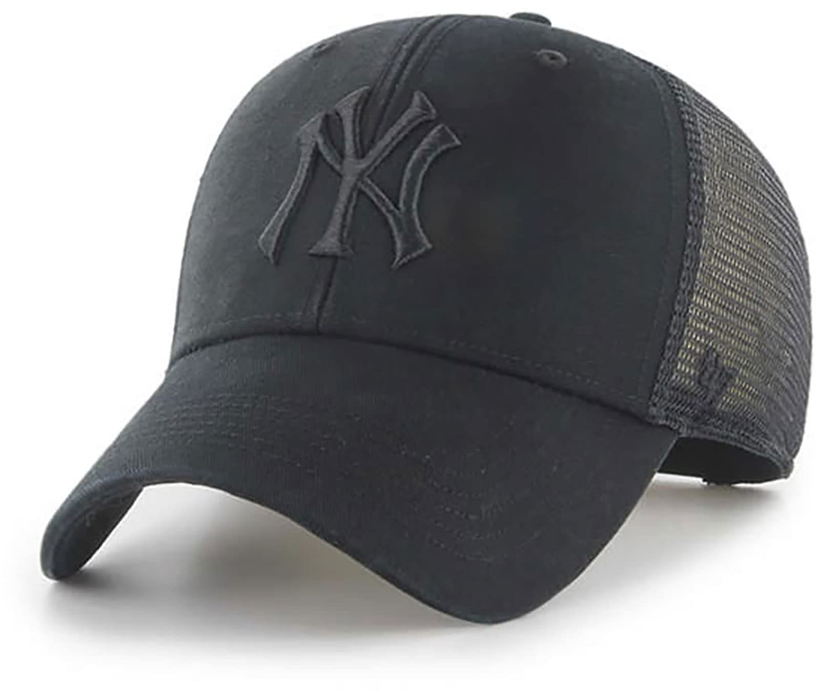 '47 New York Yankees Flagship Wash Mvp Adjustable Snapback Black Hat, One Size