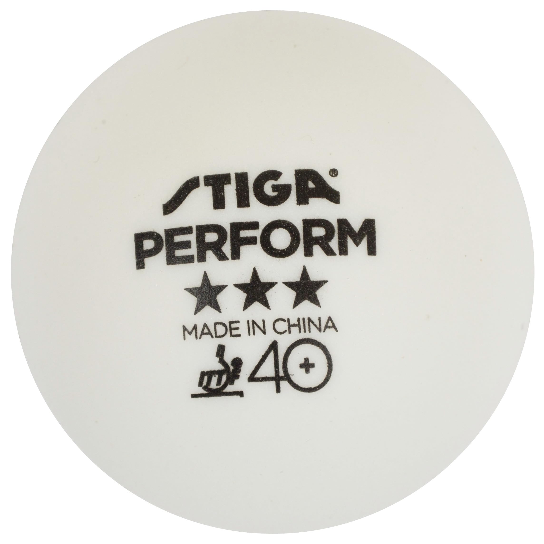 Stiga Perform 40+ Penguin Balls Ittf-Approved Racing Balls, Pack Of 100 White