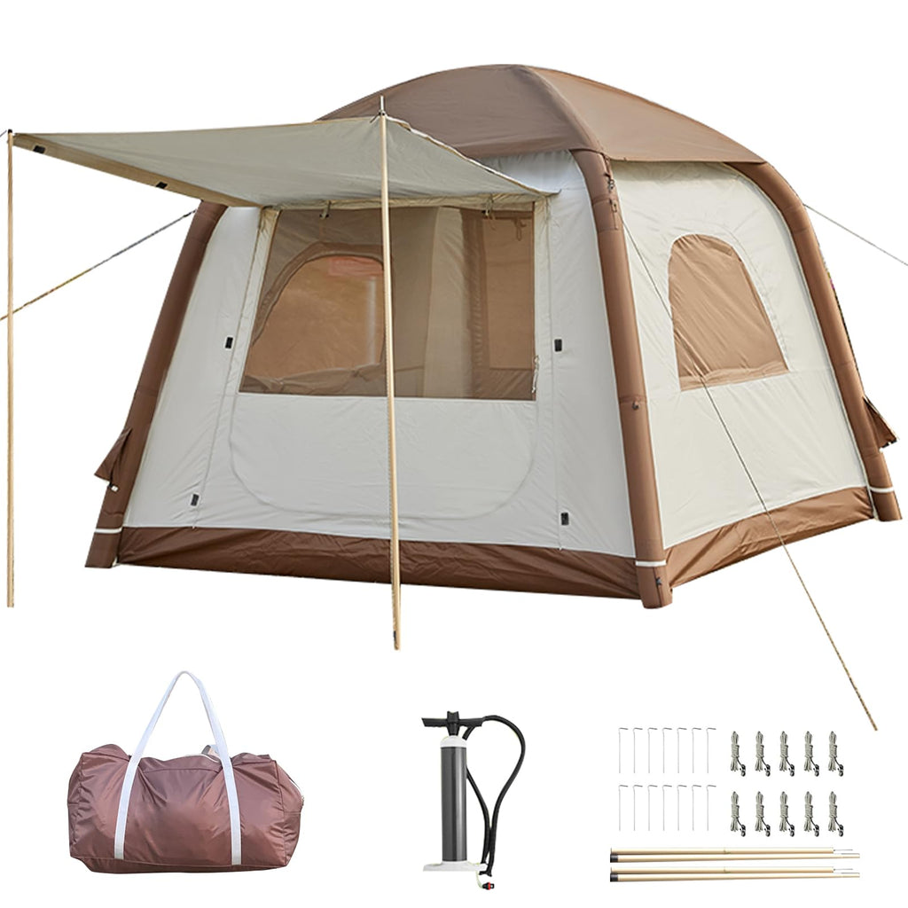 Dancoom 6-8 Person Inflatable Tent For Camping, 96.8 Ft Large Camping Tent Includes Tarps,3000Mm Waterproof Easy Setup Glamping