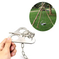 Pwpam Camping Tripod Board With Adjustable Chain For Suspending Pots Over Fire For Cooking By Turning Branches Into Campfire Tri