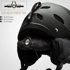 Outdoormaster Kelvin Ski Helmet - Snowboard Helmet For Men, Women & Youth (Black,L)