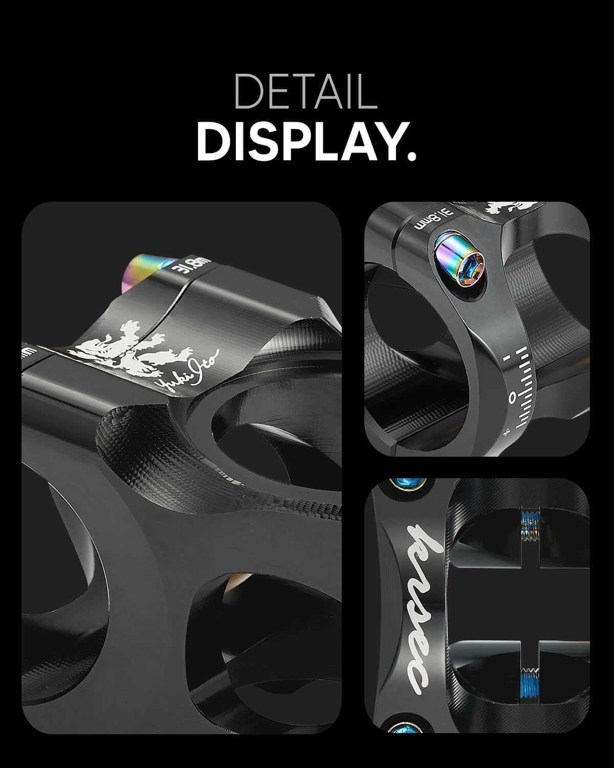 Bike Stem 31.8 * 35Mm Bike Handlebars Short Stems 1 1/8 Lightweight Cnc Aluminum For Trail Enduro Am Xc All-Mountain Bike - Blac