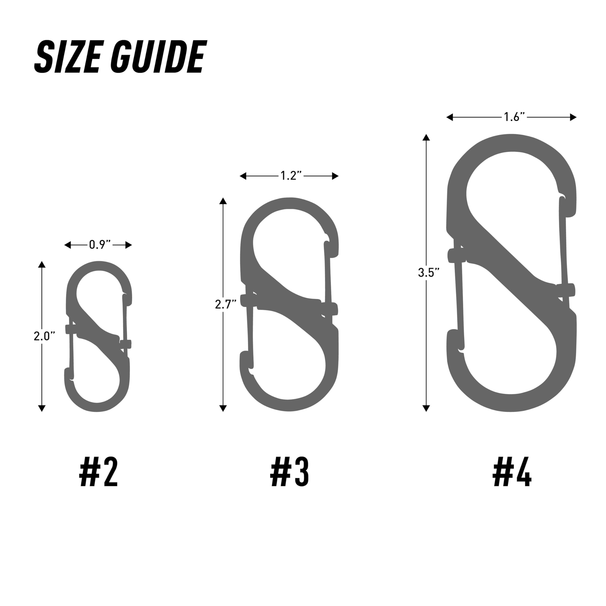 Nite Ize Lsb2-01-R3 S-Biner Slidelock Dual Locking Carabiner, Size #2, Stainless