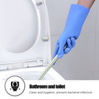 Iucge Rubber Cleaning Gloves Blue 6 Pairs For Household,Reuseable Dishwashing Gloves For Kitchen(6,Xl)