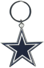 Dallas Cowboys Chrome Logo Cut Keychain