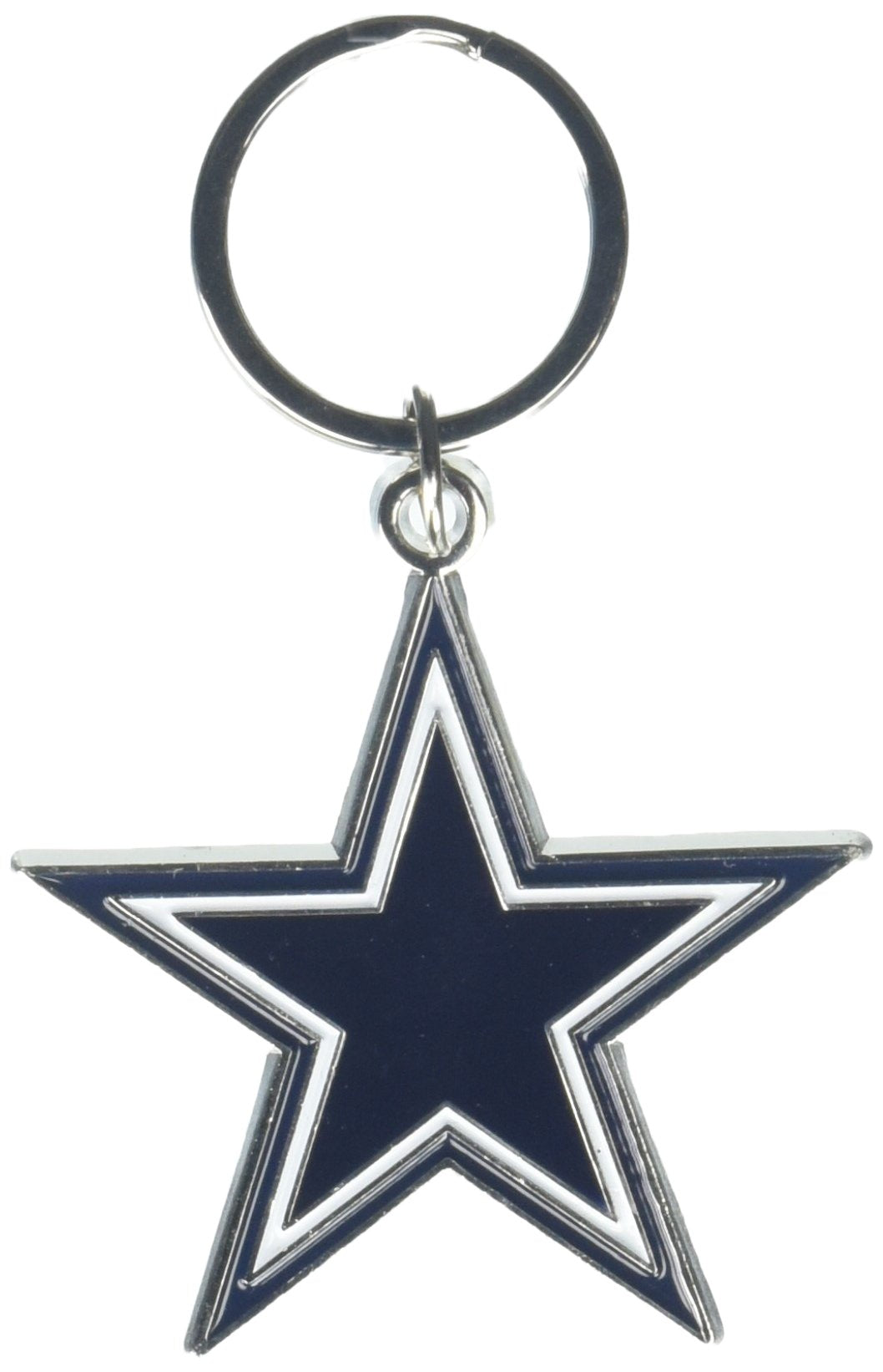 Dallas Cowboys Chrome Logo Cut Keychain