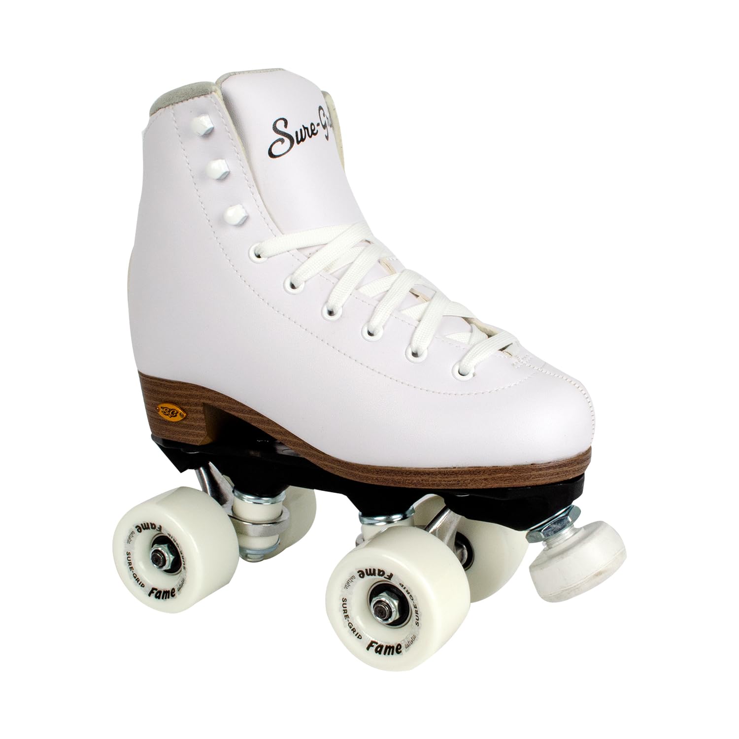 Sure-Grip White Fame Roller Skates for Women - Made of Nylon & Aluminum - 57mm Polyurethane Indoor Wheels for Skating - Super X 