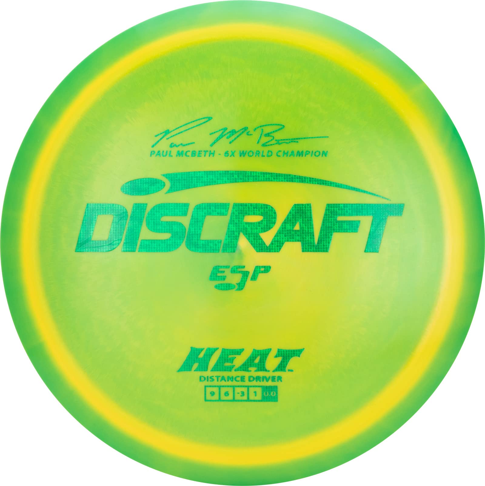 Discraft ESP Heat Paul McBeth 6X Signature Series 160166 Gram Distance Driver Golf Disc