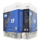 Kmc X9 9-Speed X-Series Bicycle Chain | Compatible With Shimano, Sram, Campagnolo And All Major Systems | Silver