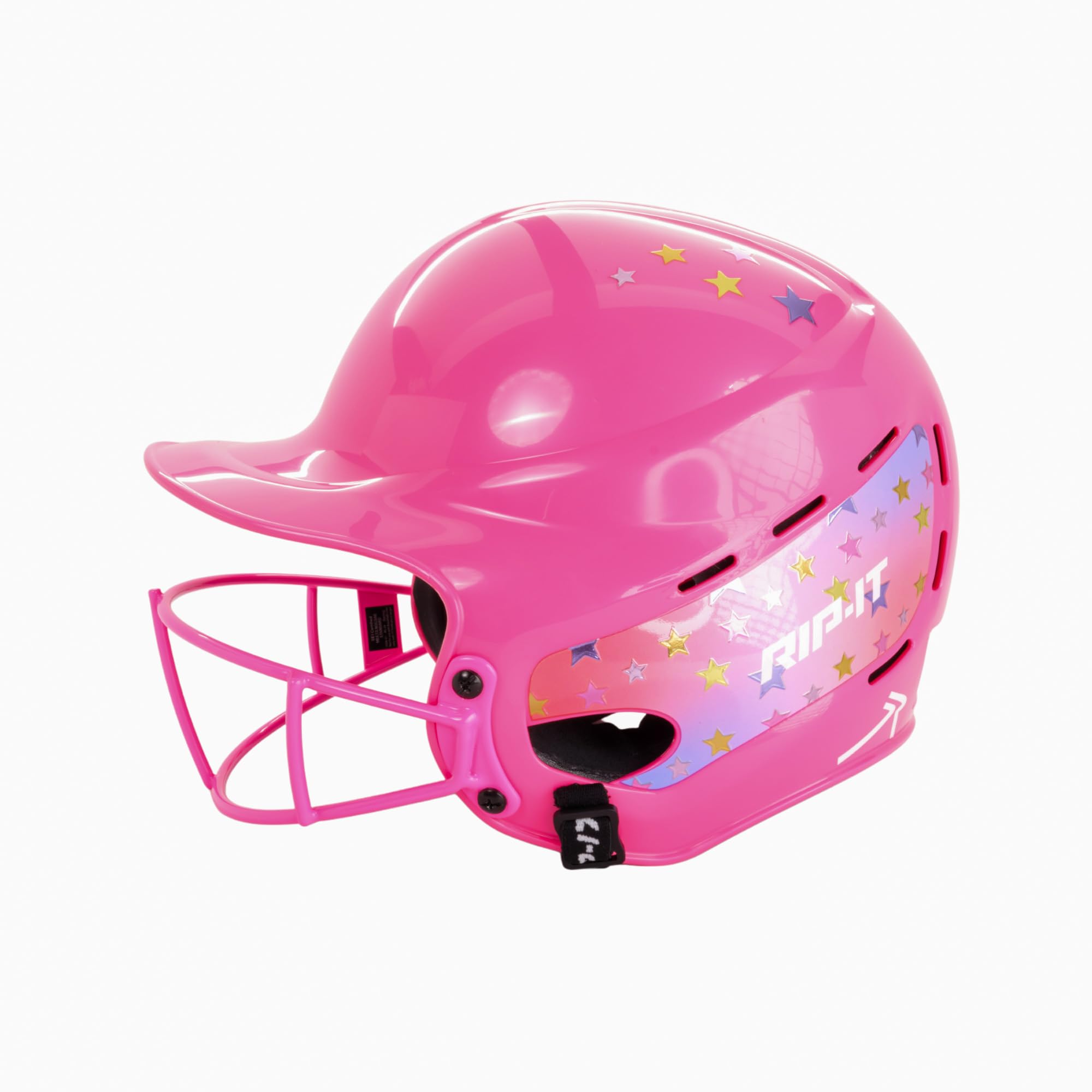 RIP-IT Girls Play Ball Starlight Softball Batting Helmet, Pink One Size