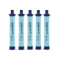 Lifestraw Personal Water Filter For Hiking, Camping, Travel, And Emergency Preparedness, 5 Pack, Blue