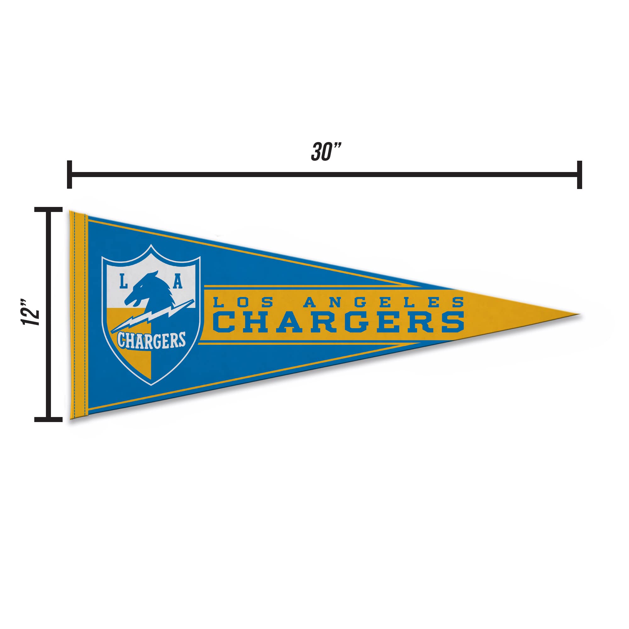 Rico Industries Nfl Football Los Angeles Chargers Retro 12'' X 30'' Felt Wall D  Cor Pennant - Great For Home/Bed Room/Man Cave