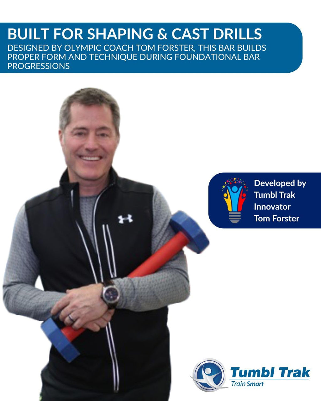 Tumbl Trak Forster Bar Skills Trainer,Blue 20 In X 5 In X 5 In