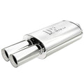 Magnaflow Performance Exhaust Muffler 14815: 2.25''/3.125'' Inlet/Outlet, 5X8X14'' Oval, Stainless Steel, Brushed Finish