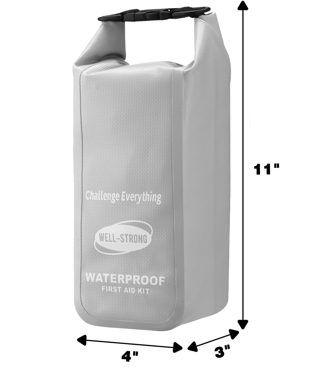 Well-Strong Waterproof First Aid Kit Roll Top Boat Emergency Kit With Waterproof Contents For Fishing Kayaking Boating Swimming