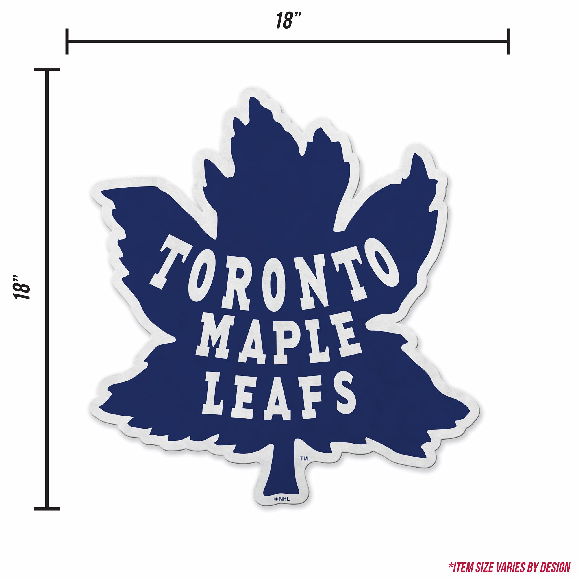 Rico Industries Nhl Toronto Maple Leafs Retro Shape Cut Pennant - Home And Living Room D  Cor - Soft Felt Ez To Hang