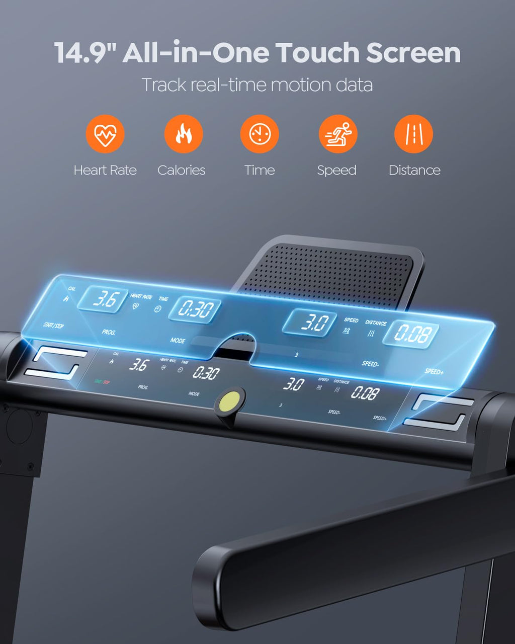 Acezoe 2 In 1 Folding Treadmills For Home Small Office, 2.5Hp Walking Pad Treadmill With Handle Bar, 300Lbs Capacity, Copmact Pr