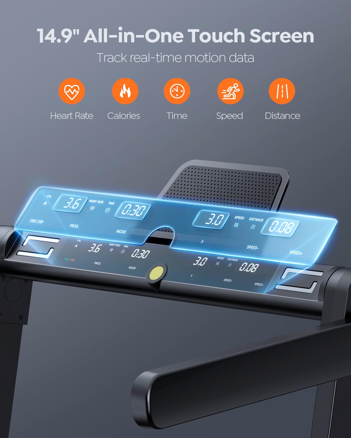 Acezoe 2 In 1 Folding Treadmills For Home Small Office, 2.5Hp Walking Pad Treadmill With Handle Bar, 300Lbs Capacity, Copmact Pr