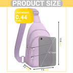 Tuwubi Crossbody Bags for Women, Sling Bag for Men, Small Hiking Backpack Anti Theft Lightweight for Outdoors Travel (M, Violet)