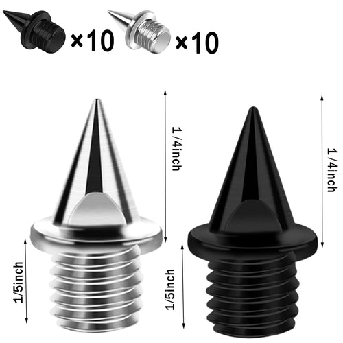 Augsun 20Pcs 1/4Inch Hard Steel Track And Cross Country Spikes With Spike Wrench, Replacement Spikes For Sprint Sports Short Run