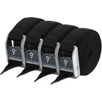 Nrs 1'' Hd Tie-Down Straps 9' 4-Pack Stealth Black