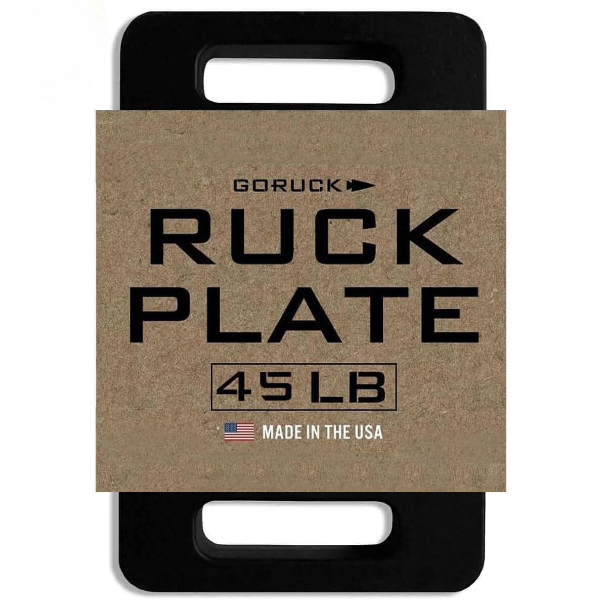 GORUCK Ruck Plate 45LB (Long) - USA Made Cast Iron Weighted Plates for Vest, Rucking, Squat, Swing, Strength Training Equipment,