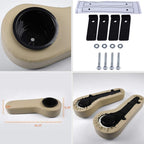 Vrracing 1 Pair Rear Armrest Cushion With Holder Cup For Club Car,Compatible For Yamaha,For Ezgo Golf Cart Beige