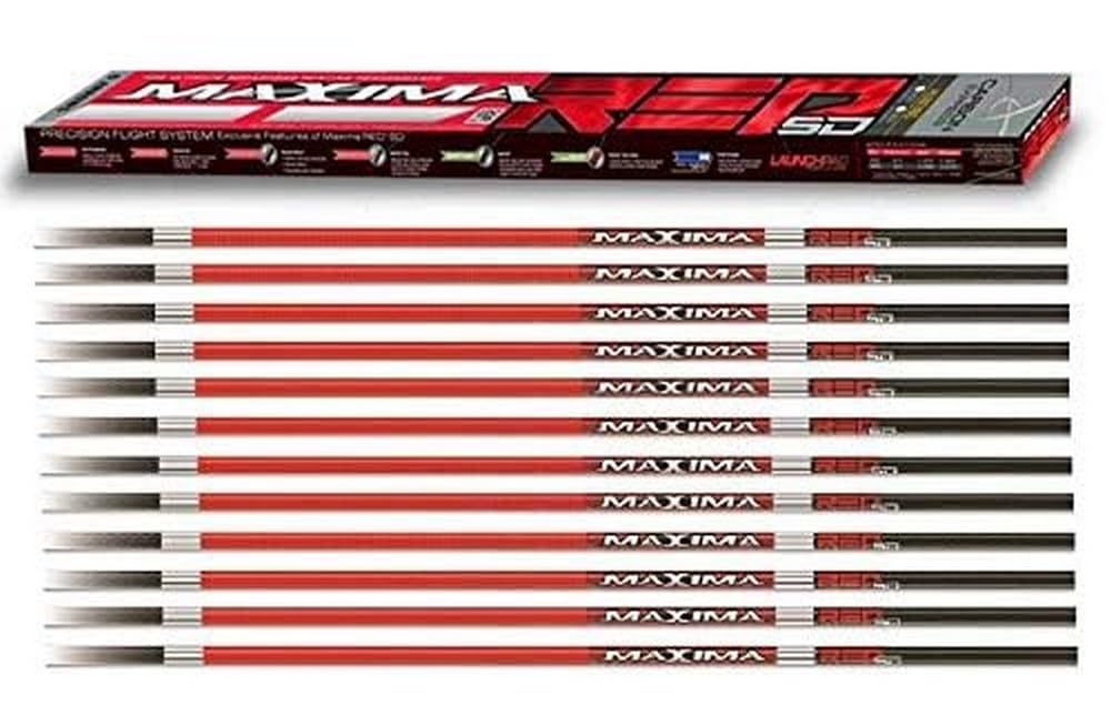Carbon Express Maxima Red Sd 350 Shafts - 12Pk, Black